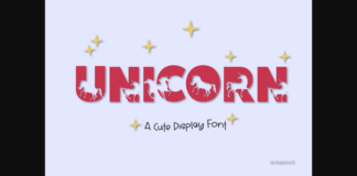 Unicorn Font Poster 1