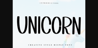 Unicorn Font Poster 1