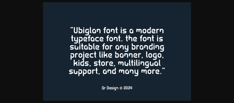 Ubiglan Font Poster 6