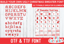 Ugly Christmas Sweater Font Poster 1