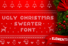 Ugly Christmas Sweater Font Poster 1