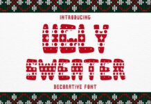 Ugly Sweater Font Poster 1