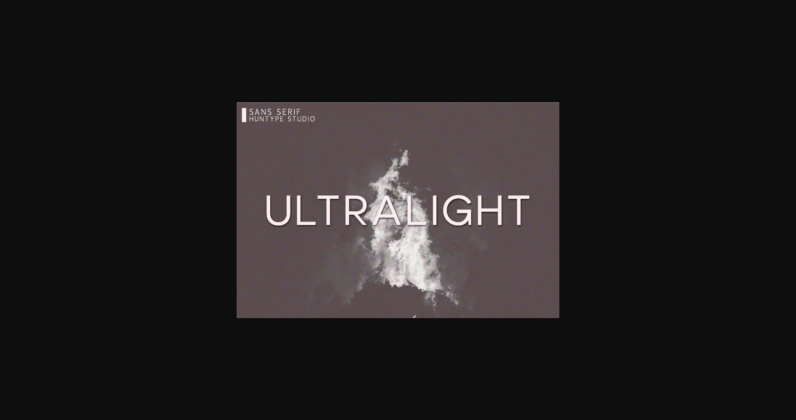 Ultralight Font Poster 3