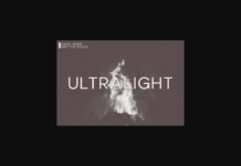 Ultralight Font Poster 1