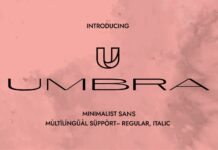 Umbra Font Poster 1