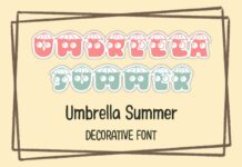 Umbrella Summer Font Poster 1