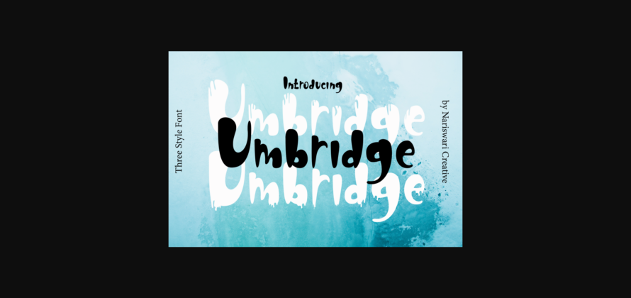 Umbridge Font Poster 3