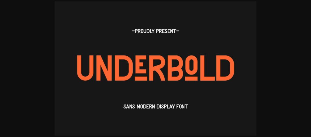 Underbold Font Poster 3