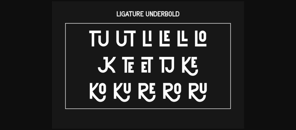 Underbold Font Poster 10