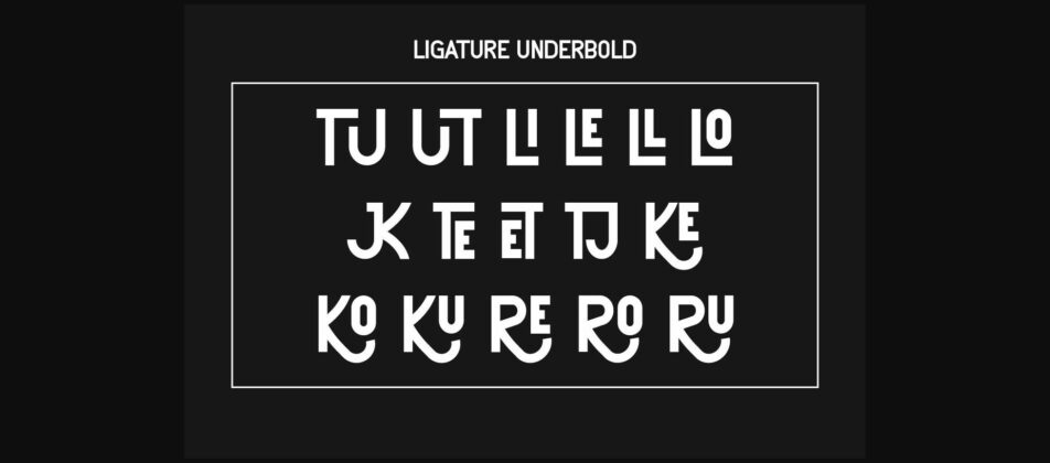 Underbold Font Poster 10