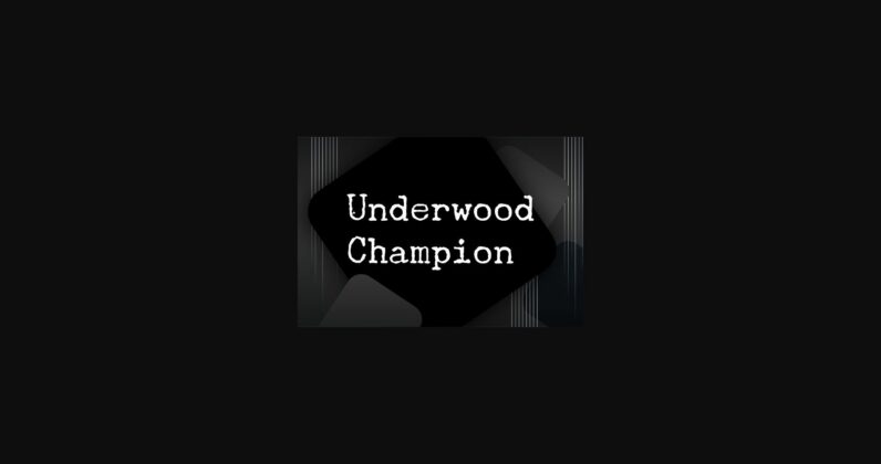 Underwood Champion Poster 2