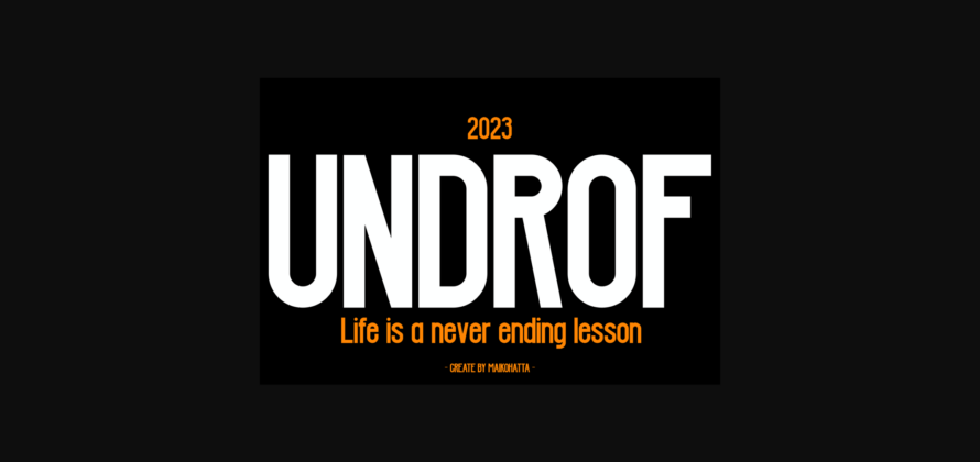 Undrof Font Poster 8