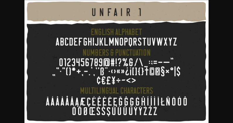 Unfair Font Poster 5