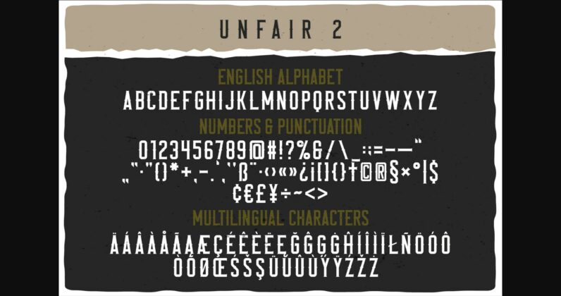 Unfair Font Poster 6
