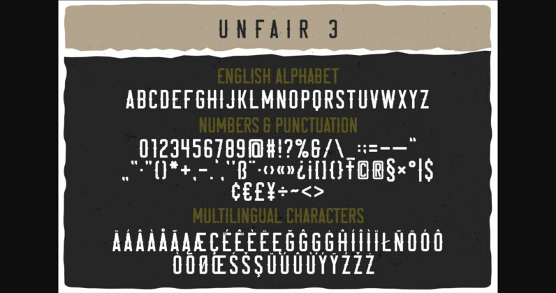 Unfair Font Poster 7