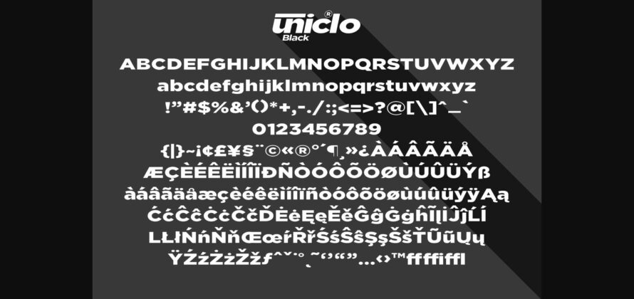 Uniclo Font Poster 10