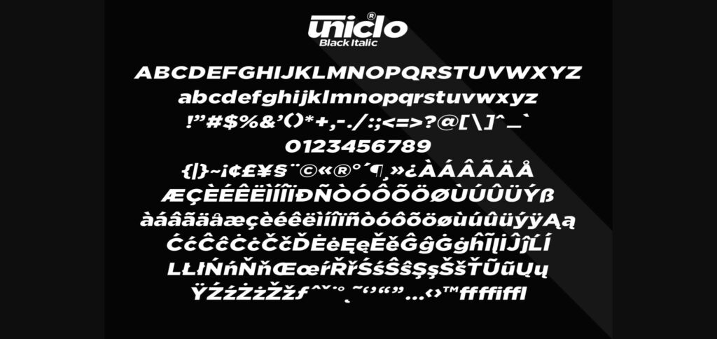 Uniclo Font Poster 11