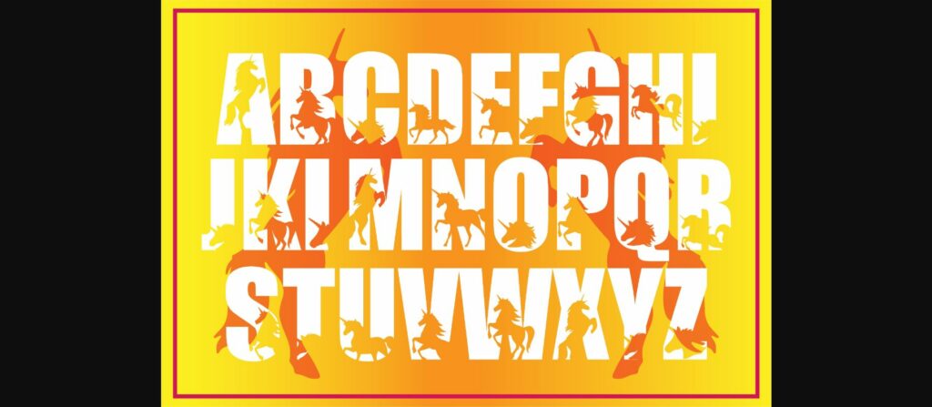 Unicorn Font Poster 4
