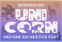 Unicorn Font Poster 1