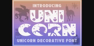 Unicorn Font Poster 1