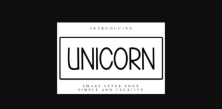 Unicorn Font Poster 1