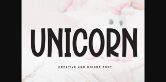 Unicorn Font Poster 1