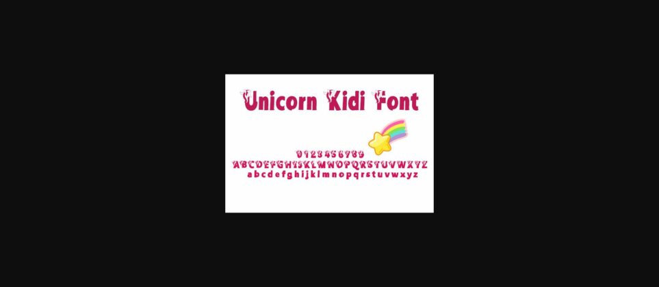 Unicorn Kidi Font Poster 4