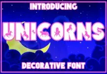 Unicorns Font Unicorns Font Poster 1