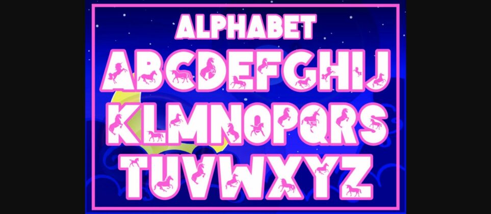 Unicorns Font Poster 2