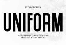 Uniform Font Poster 1