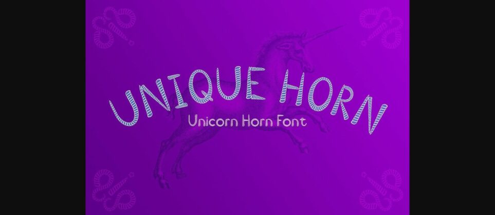 Unique Horn Font Poster 3