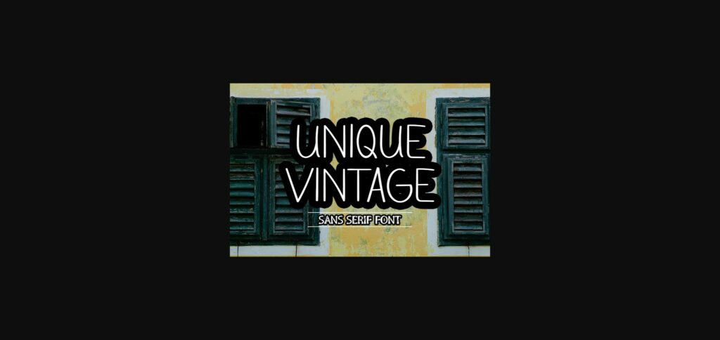 Unique Vintage Font Poster 3