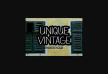 Unique Vintage Font Poster 1