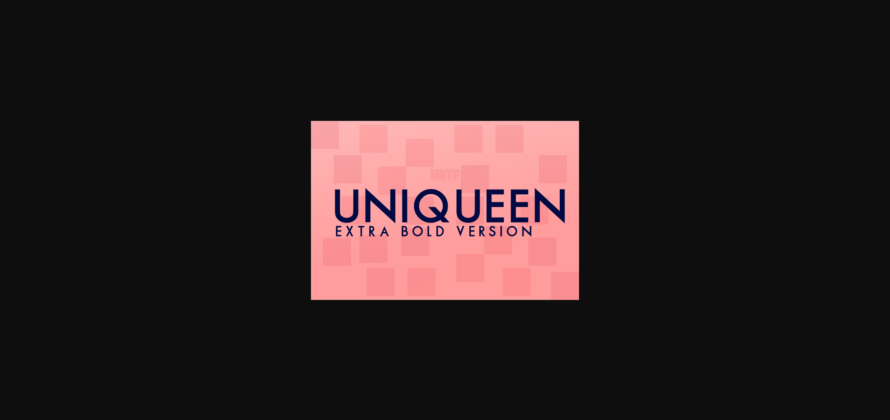 Uniqueen Extra Bold Font Poster 3