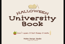 University Book Font Poster 1