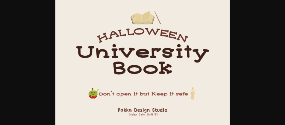 University Book Font Poster 1