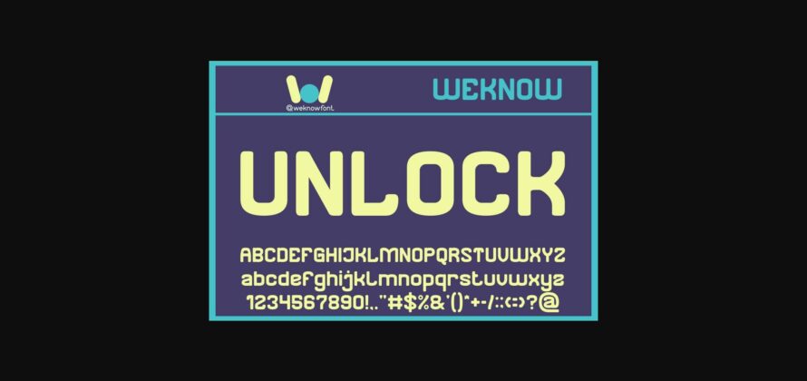 Unlock Font Poster 3