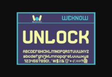 Unlock Font Poster 1