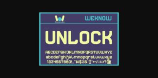 Unlock Font Poster 1