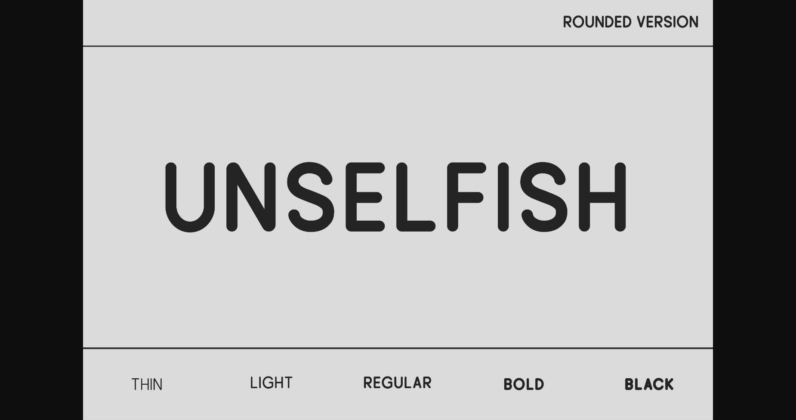 Unselfish Rounded Font Poster 3