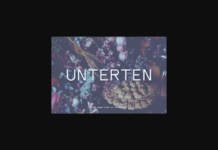 Unterten Font Poster 1