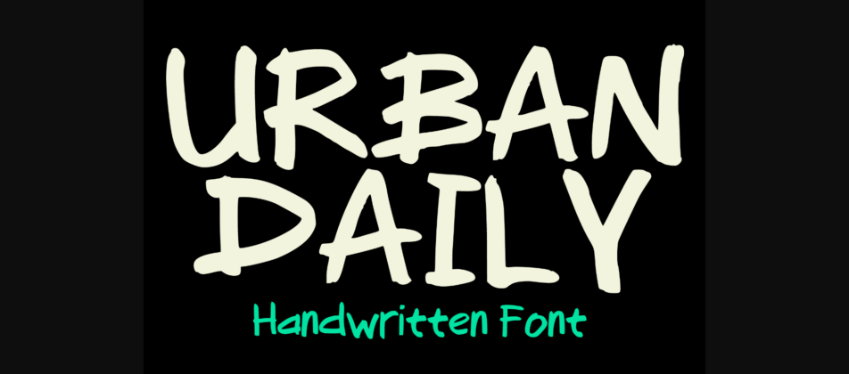 Urban Daily Font Poster 3