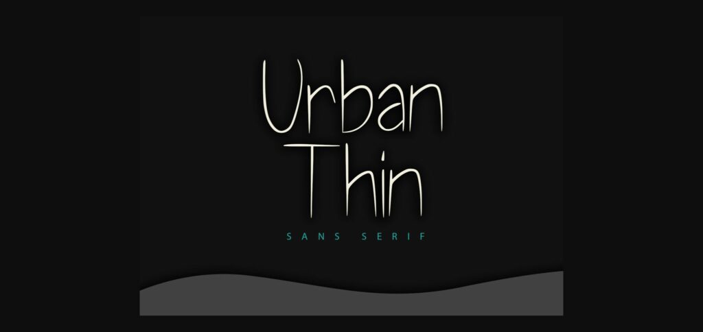 Urban Thin Font Poster 3