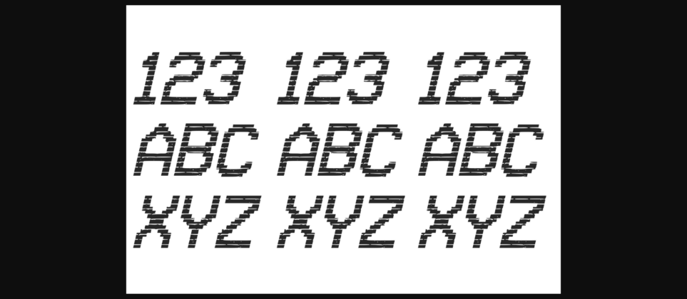 VHS Glitch 1 Italic Font Poster 4