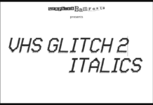 VHS Glitch 2 Italic Font Poster 1