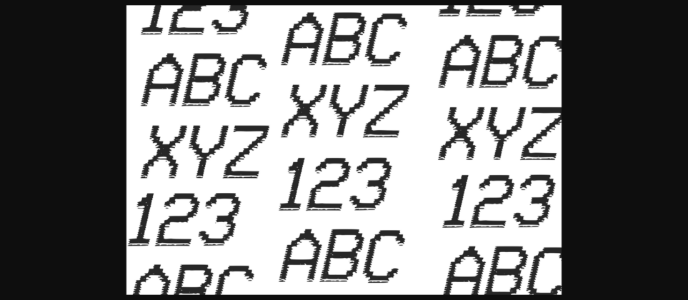 VHS Glitch 2 Italic Font Poster 4