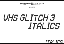 VHS Glitch 3 Italic Font Poster 1
