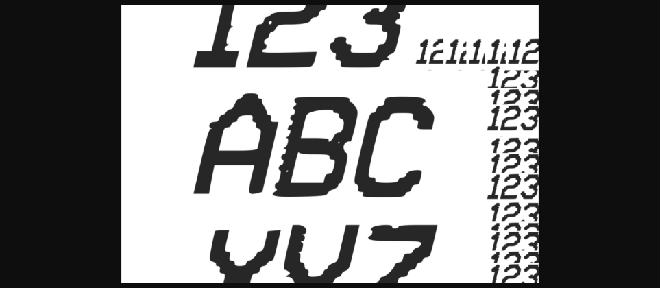 VHS Glitch 3 Italic Font Poster 4