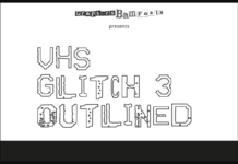 VHS Glitch 3 Outlined Font Poster 1