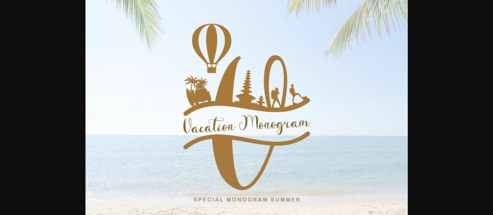 Vacation Monogram Font Poster 3